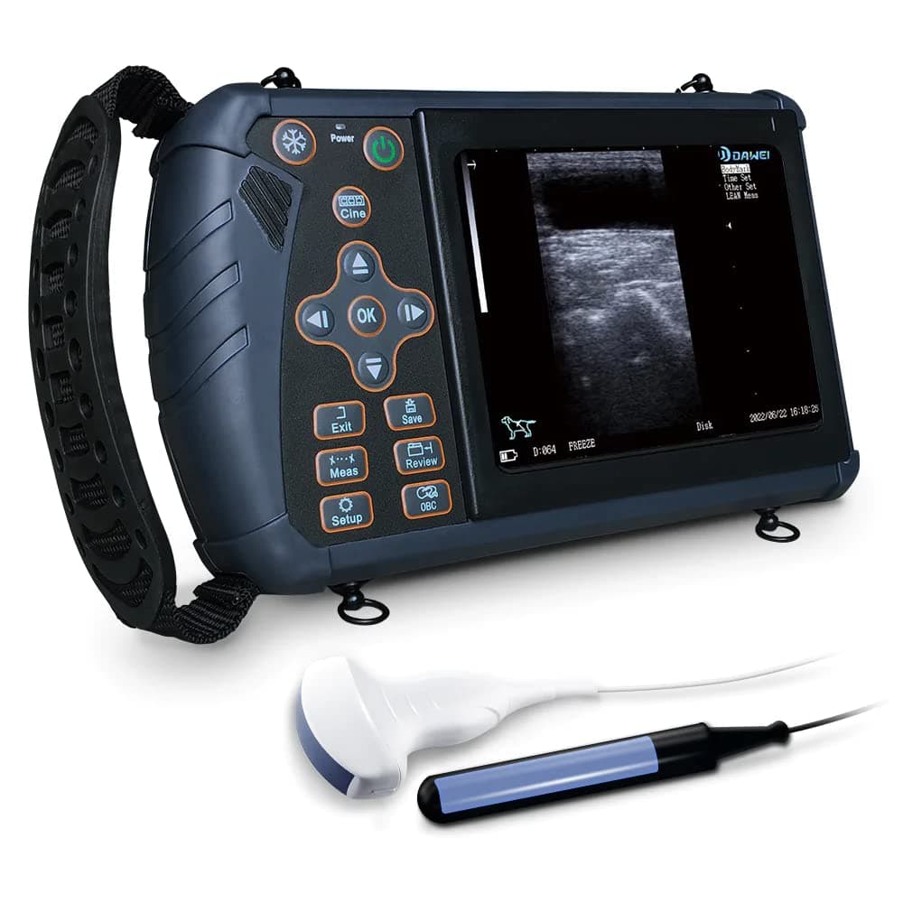 DAWEIanimed Portable Ultrasound Machine Vet - 7.5MHz Rectal Linear Probe para Ganado NEWS1RAC