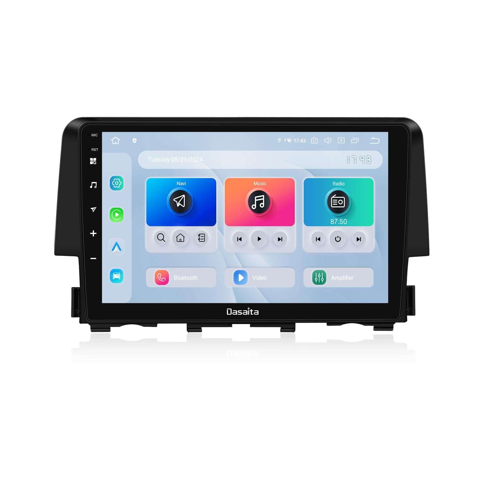 Dasaita Android 13 9" para Honda Civic 2015-2022 con Wireless CarPlay y Android Auto, 6GB+64GB Android 13 Car Stereo for Honda Civic