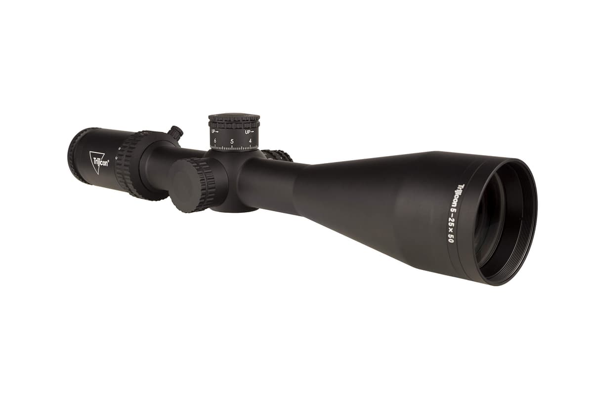 Trijicon Tenmile 5-25x50 SFP con retícula MRAD punto central rojo, tubo 30mm, negro mate 3000011
