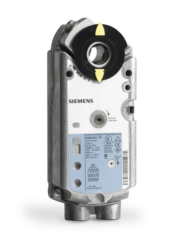Siemens GMA161.1P Actuador eléctrico de resorte retorno, modulación, cableado plenum