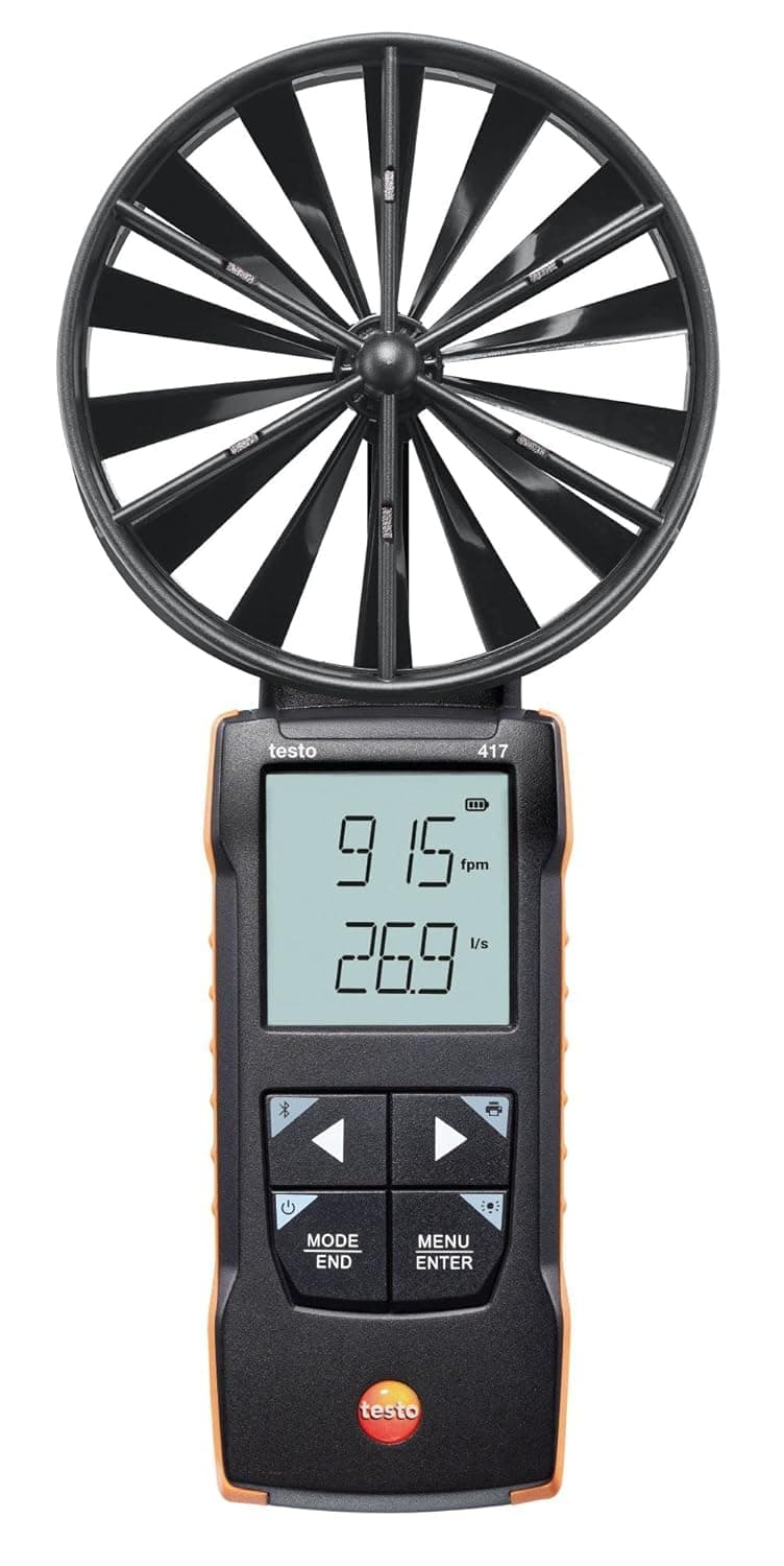 testo 417 Anemómetro de mano - medidor CFM HVAC 4" con app 0563 0417