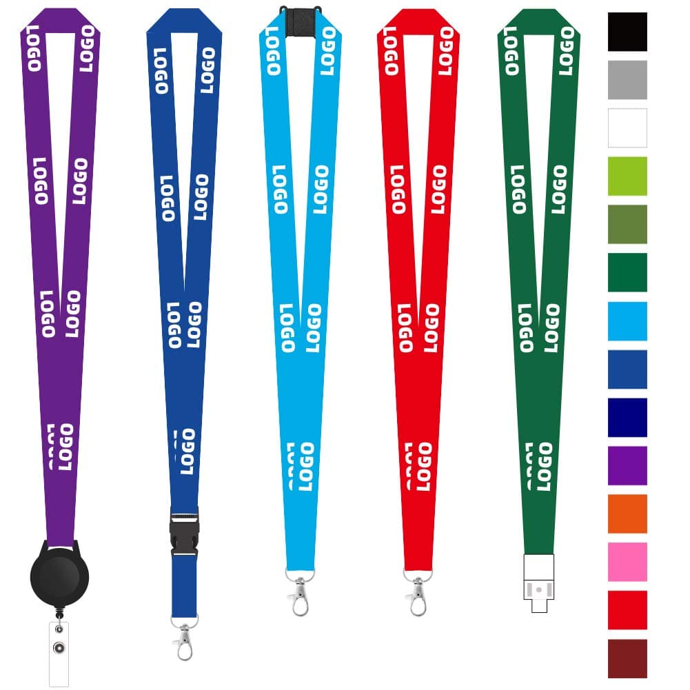 CTZD Lanyards Personalizados 500 Unidades, Correas con Impresión Personal (Nombre/Logo) custom-500