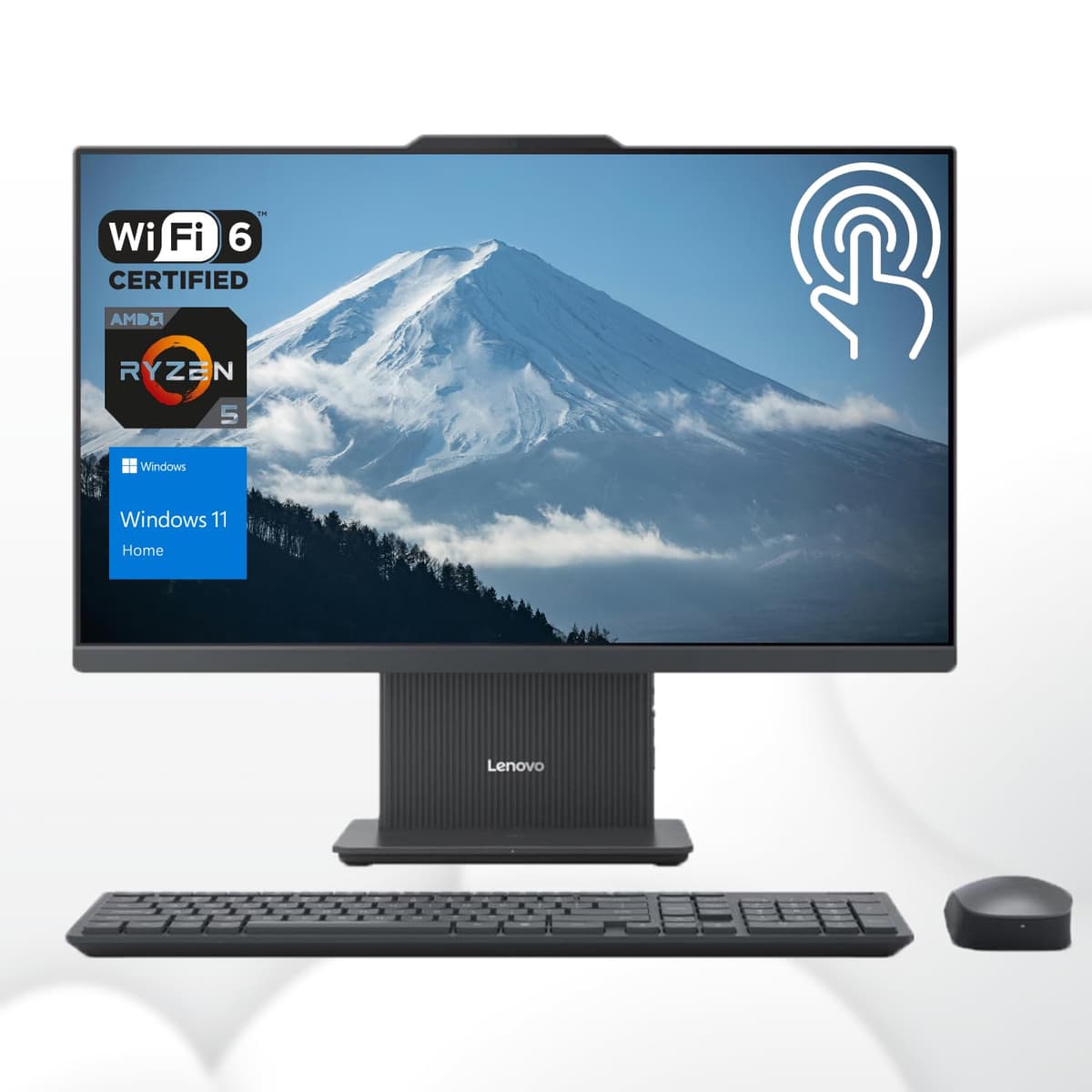 Lenovo IdeaCentre 27" All-in-One 2024 - 27" FHD Touch 100Hz, Ryzen 5 7535HS, 16GB, 2TB, Gris 27IRH9