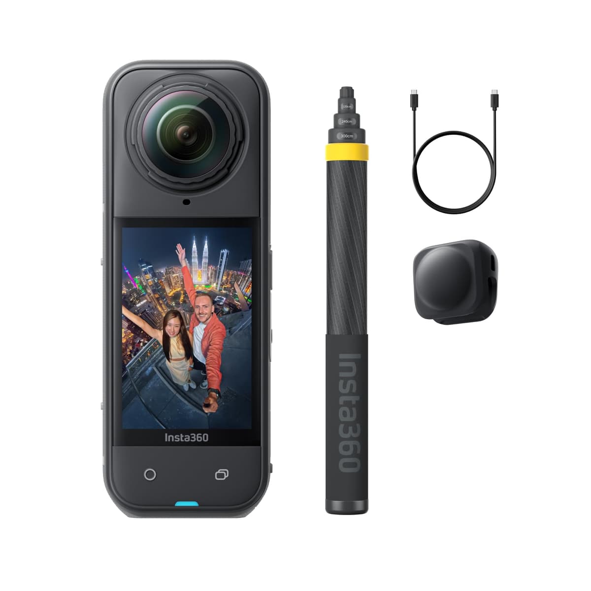 Insta360 X5 No Drone Bundle - Cámara 360° 8K con selfie stick extendido CINSAAHA-3M-SF