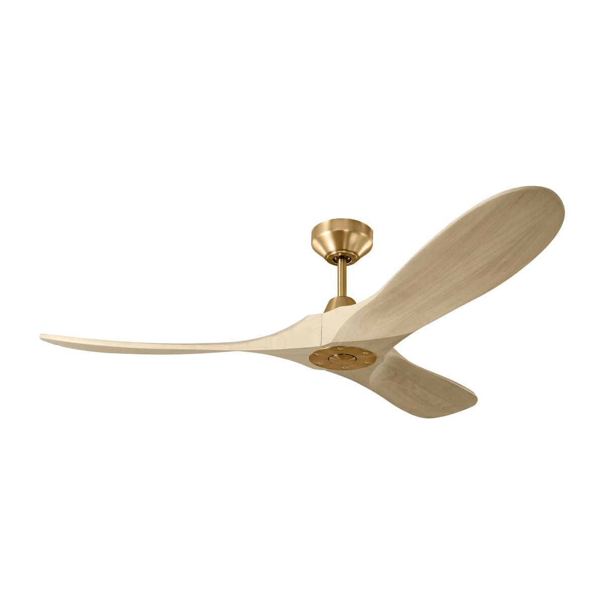 Generation Lighting Ventilador de Techo Maverick Smart 52" - Burnished Brass con Aspas Washed White Oak 3MAVSM