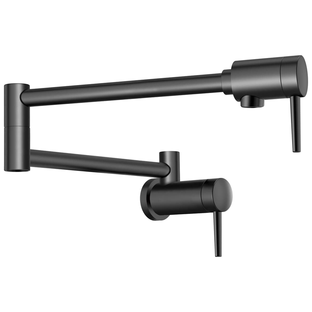 Delta Pot Filler Moderno Matte Black 1165LF-BL, montaje mural