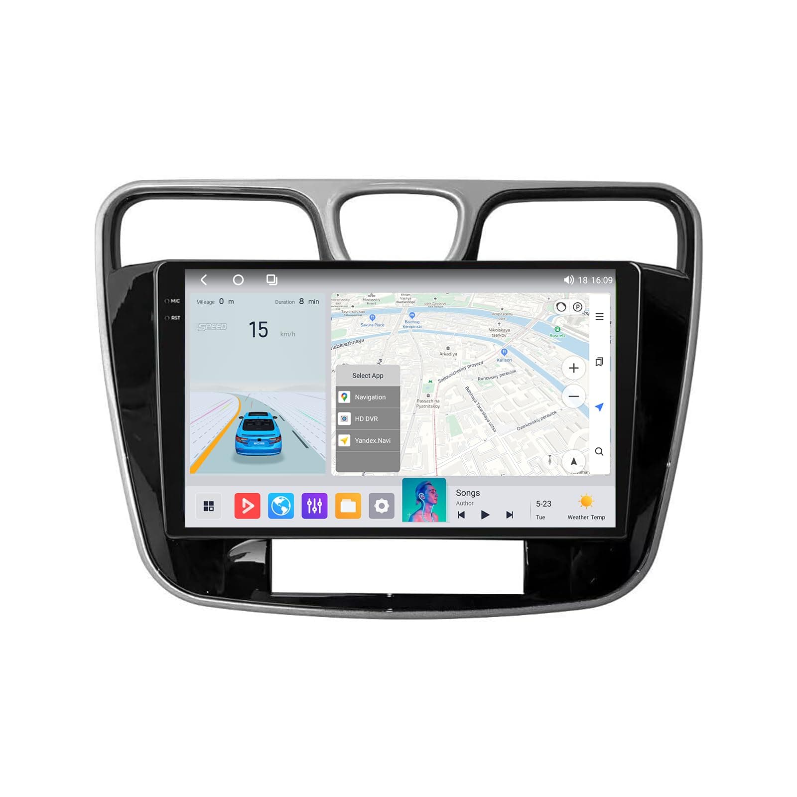 MekedeTech Radio Android 9" para Chrysler 200 (2011-2014) con CarPlay inalámbrico y Android Auto