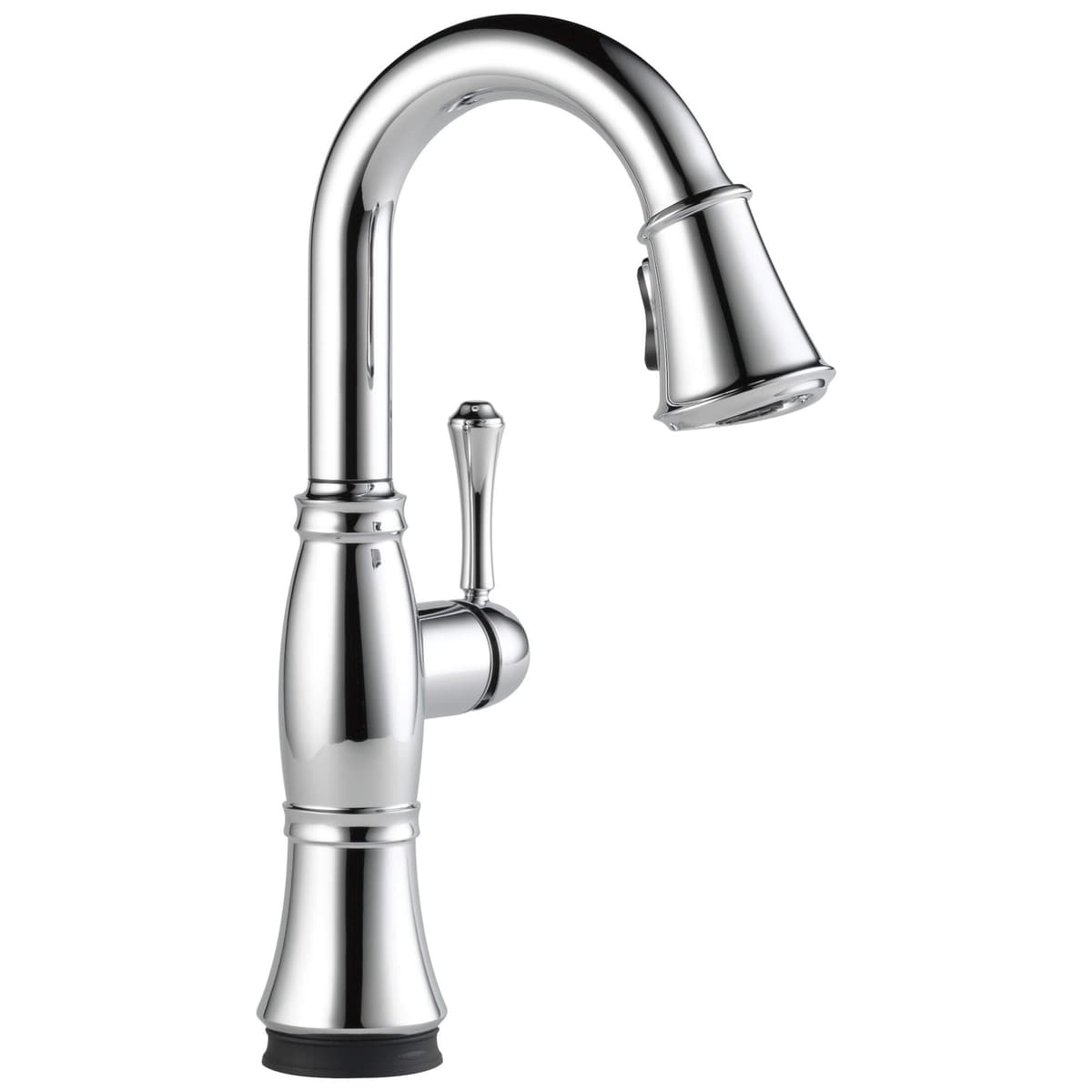 Delta 9997T-PR-DST Grifo tipo barra táctil con rociador retráctil Lumicoat Chrome