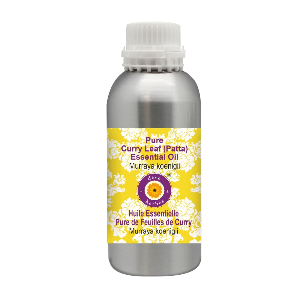 Deve Herbes Aceite Esencial de Curry Leaf (Murraya koenigii) 1250ml DHCUL1250-NW