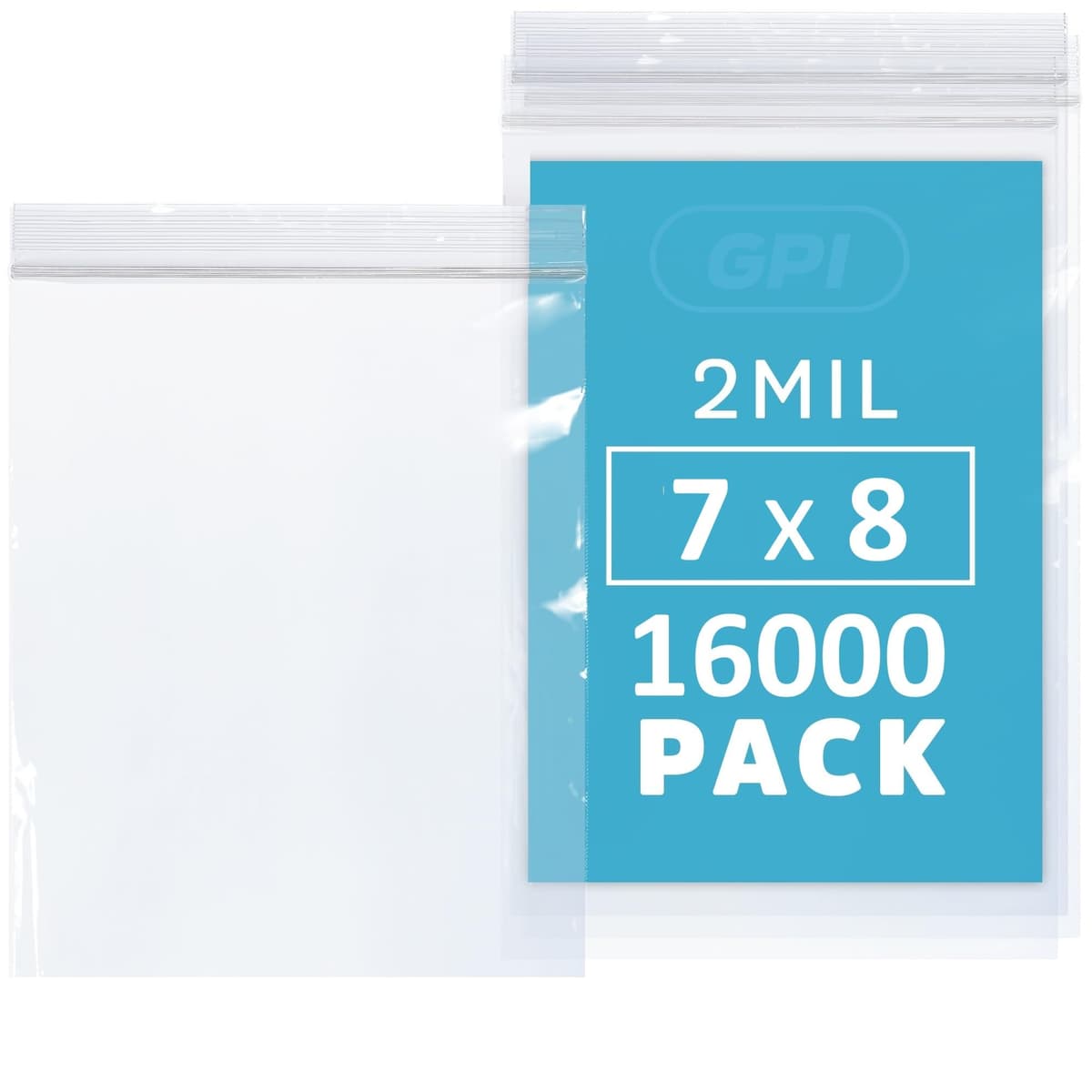 GPI Bolsas con cierre de 5" x 7" - Paquete de 50, pequeñas, plásticas transparentes resellables, 2 mil, con cierre tipo zip para envasado, almacenamiento de alimentos, snacks, dulces, útiles de oficina y más. RB0507-2-0.5