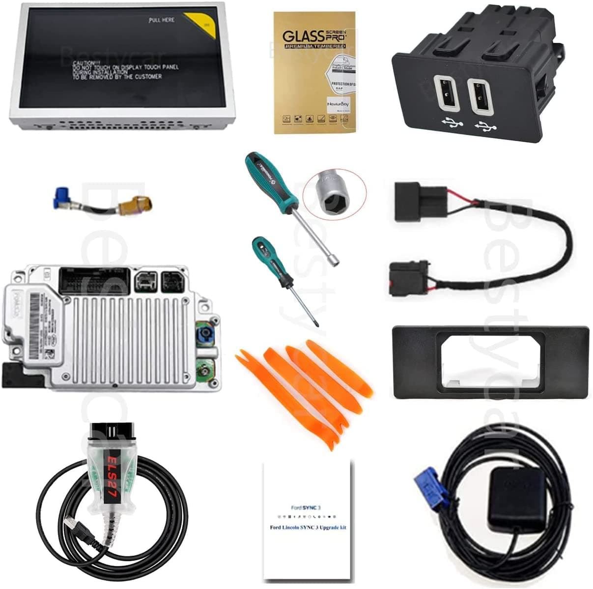 Bestycar Kit de actualización SYNC 3.4 21020 NA220 para Ford/Lincoln MyFord Touch (APIM, pantalla 8") KY-101cvz15