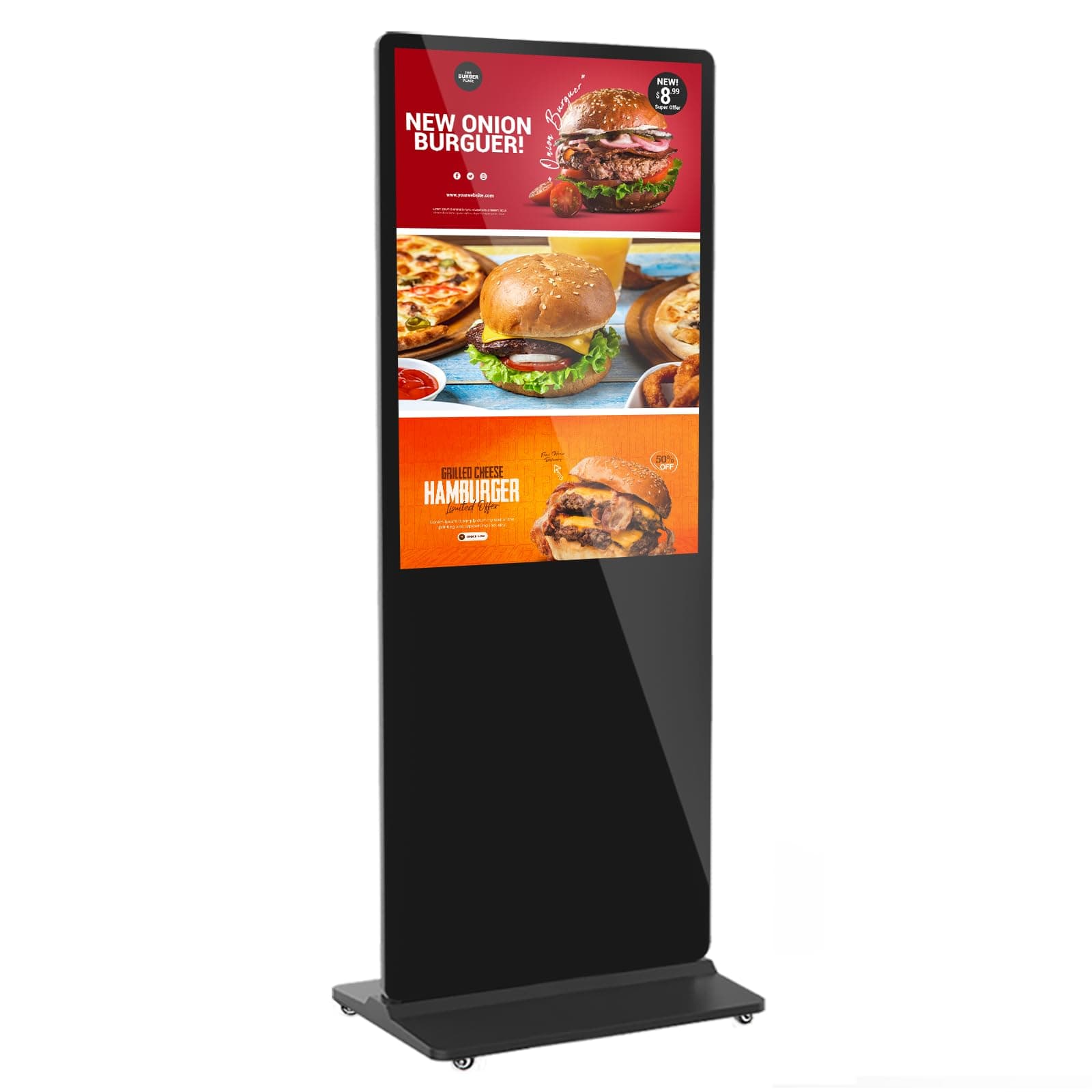 YCKJNB 55" 4K Digital Signage Kiosk Android con Auto Media Player