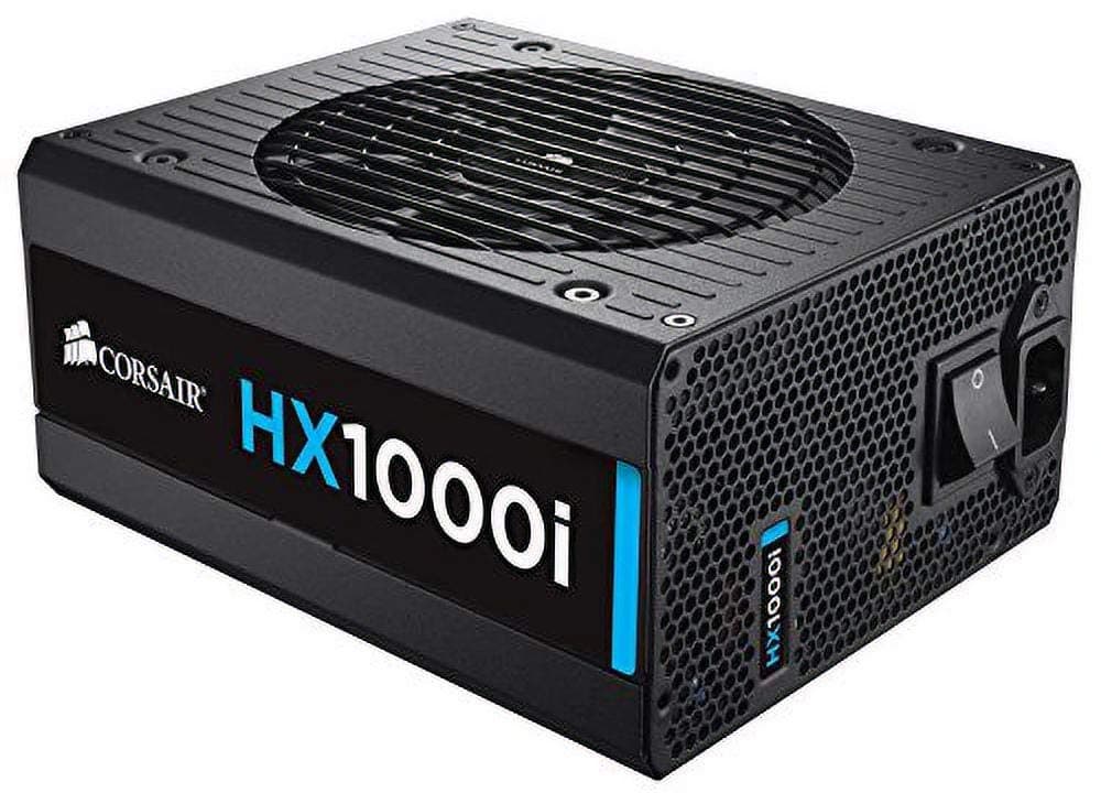 Corsair CP-9020074-UK HX1000i 1000 W 80 Plus Platinum Certificado Fuente de Poder con Ventilador de 140 mm Termorregulado - Negro