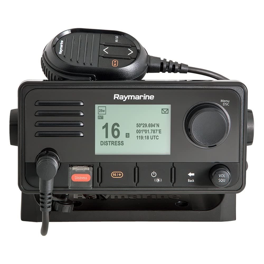 Raymarine E70517, Radio VHF Marina Ray73 con sirena y GPS, Negro, Pequeña