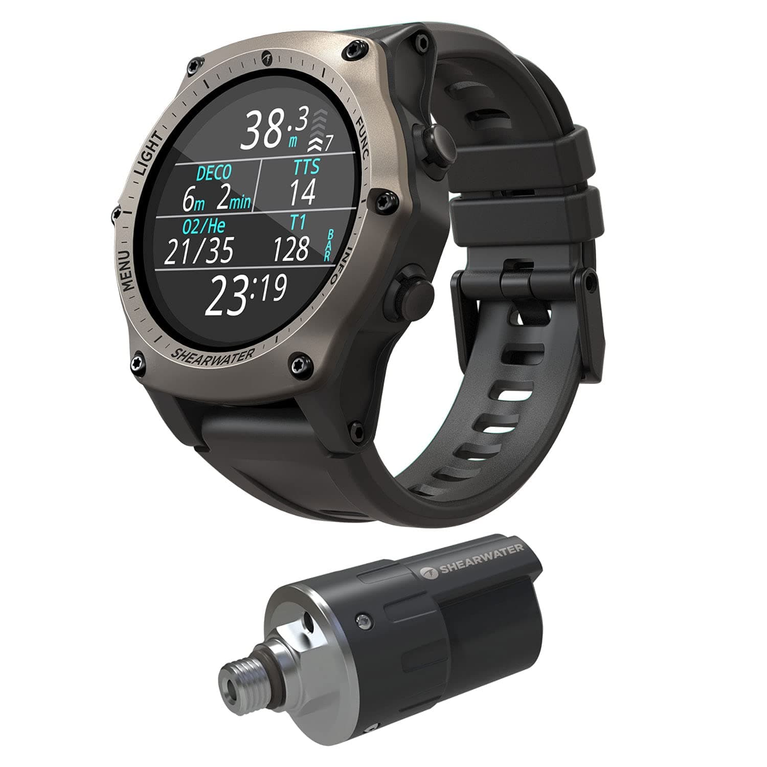 Shearwater Research Teric Wrist Computer with Transmitter - Plateado 15023 - 13004-02