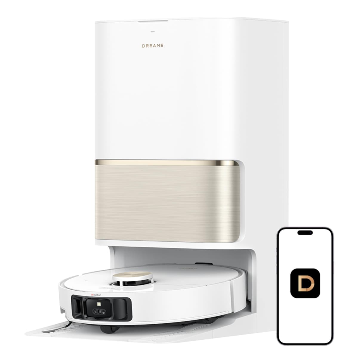 DREAME L50 Ultra Robot Vacuum and Mop Blanco - 19, 500Pa, Auto-Empty y Auto-Lavado de Mopas RLL94CE