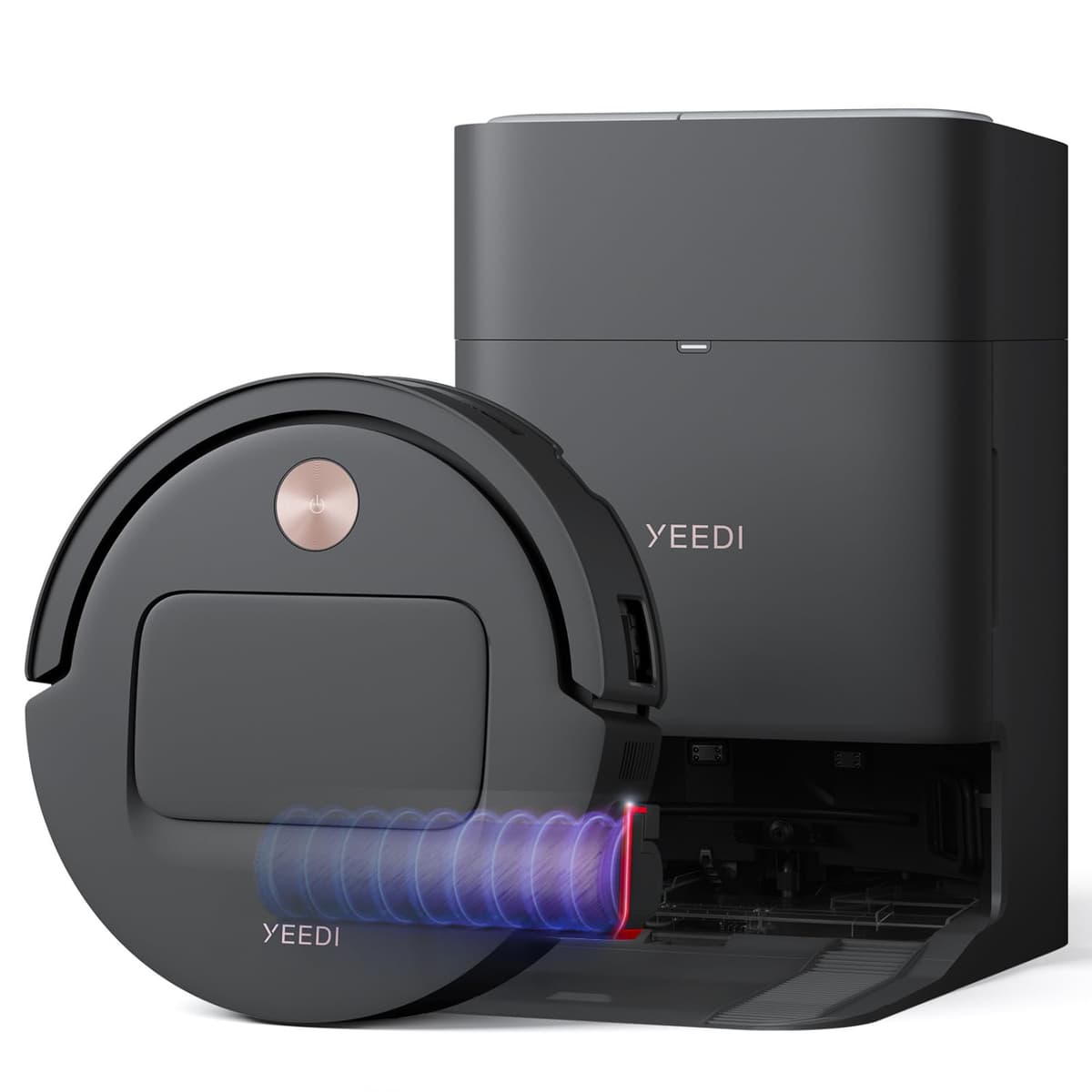 Yeedi M14 Plus Robot Vacuum y Mop con OZMO Roller y Estación OMNI (Negro) M14 PLUS B