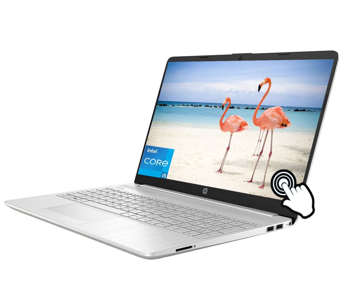 HP 15.6" HD Laptop con pantalla táctil 2023, Intel Core i5-1135G7 de 11ª gen hasta 4.2 GHz, Intel Iris Xe Graphics, HDMI, cámara web, Win11 + accesorios CUE (16 GB RAM | 1 TB SSD)