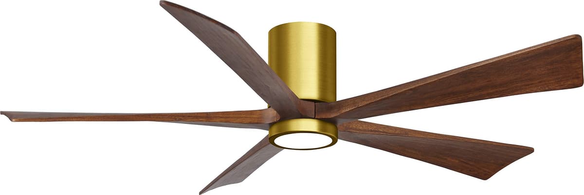 Matthews IR5HLK-BRBR-WA-60 Irene Ventilador de Techo Empotrado 60" con Luz 5CCT, Control Remoto y de Pared, Motor DC Silencioso, 5 Aspas Madera