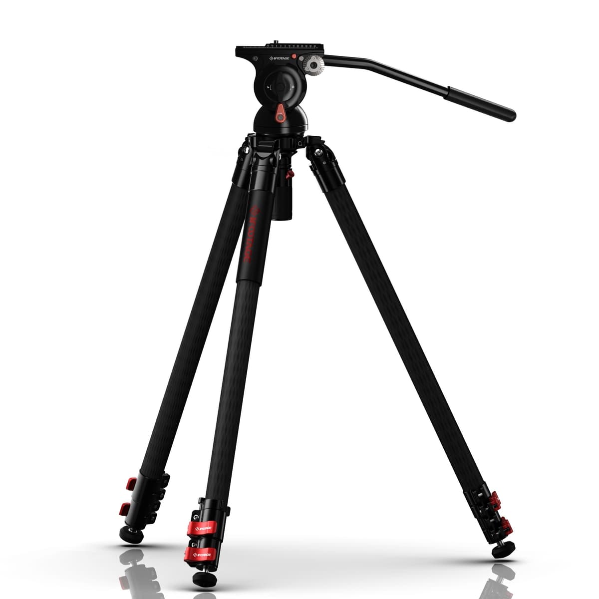 IFOOTAGE Gazelle TC7 trípode de carbono 3 secciones con cabeza de video Komodo K5S, capacidad hasta 19.8 lbs TC7+K5S