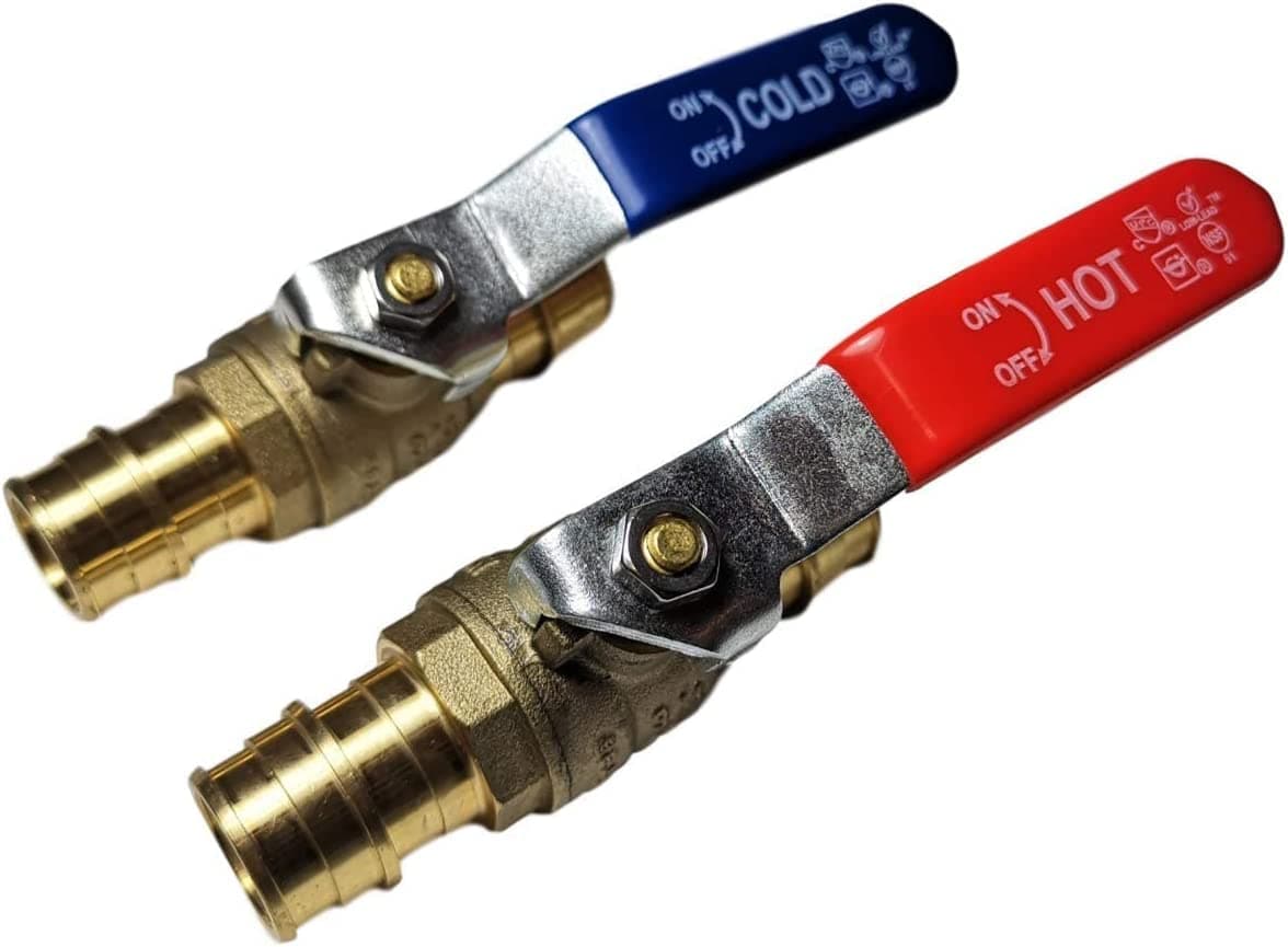 XFITTING Válvula bola expansión PEX A 3/4" roja/caliente y azul/fría - Paquete 100 29-5-3&4