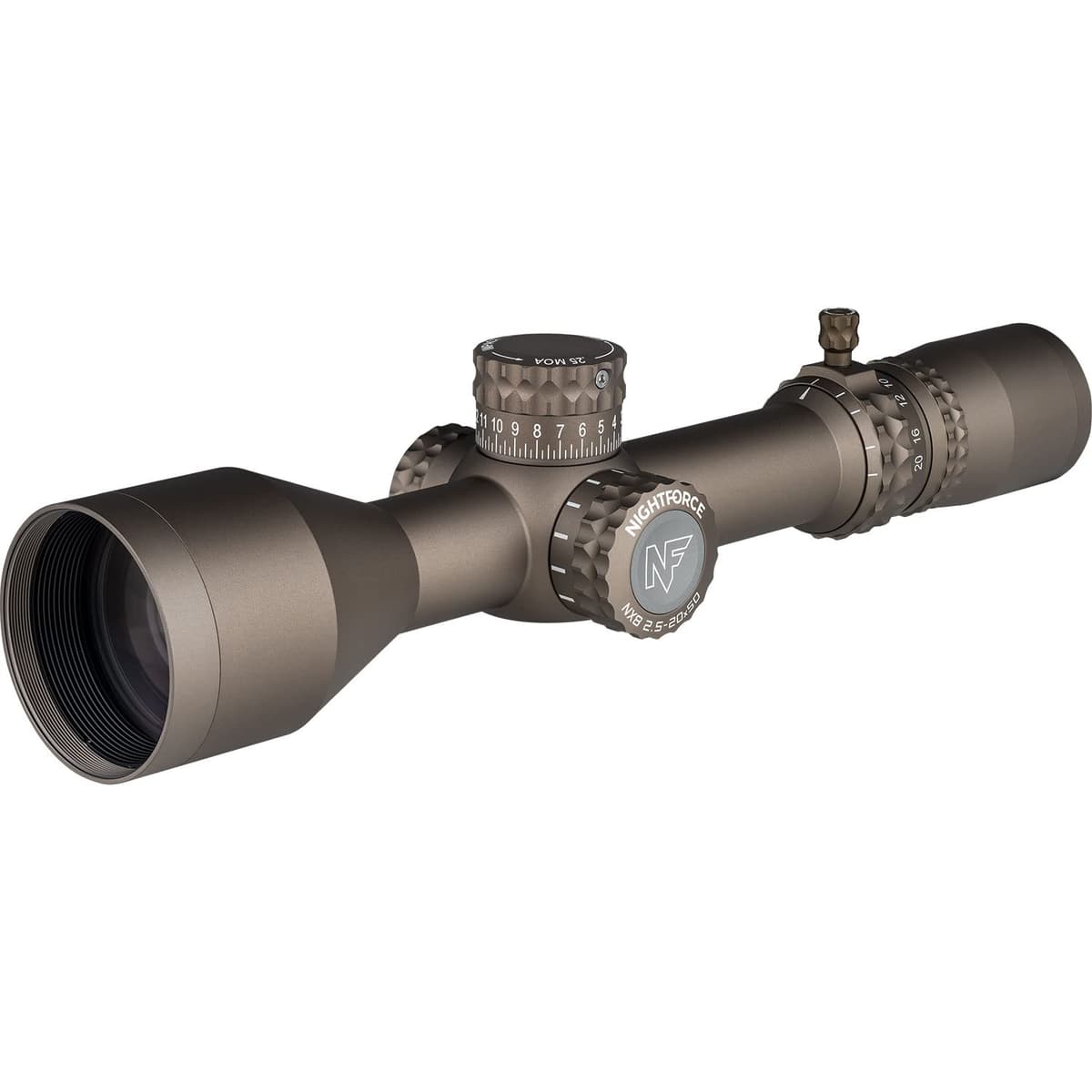Nightforce NX8 2.5-20x50mm 8X Zoom Range F2 visores compactos de caza (C686)