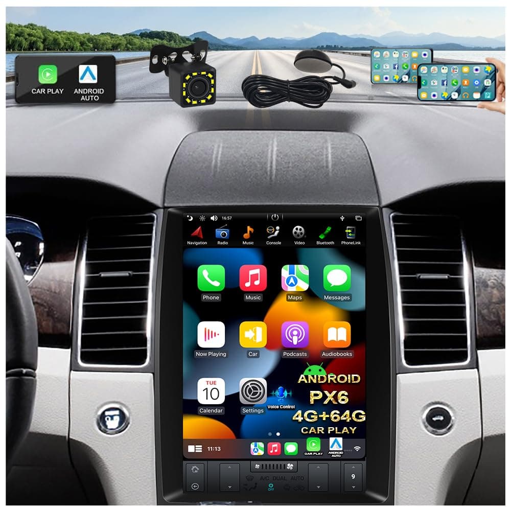 CUSP Radio Estéreo Android 13.3" 4K para Ford Taurus 2012-2016 4G+64G CV-F637 & F637H