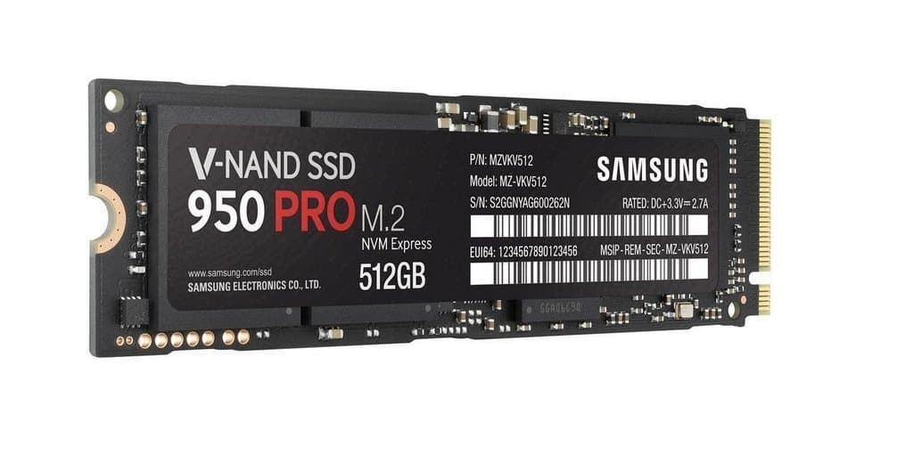 Samsung 950 PRO Series - SSD interno M.2 PCIe NVMe de 512 GB (MZ-V5P512BW)