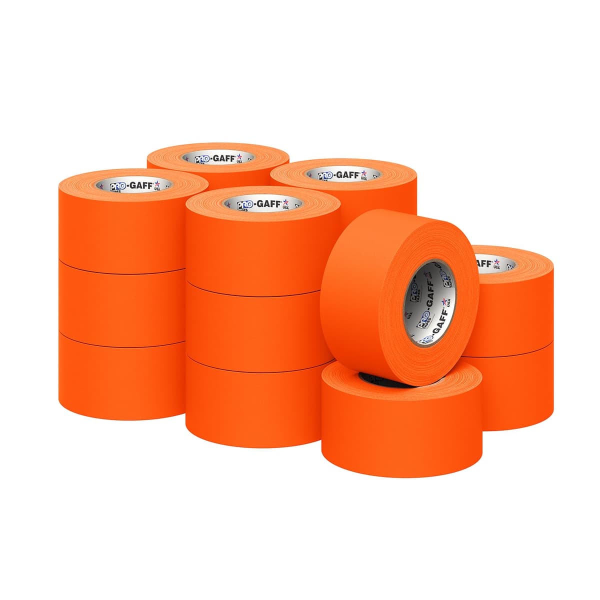 Pro Gaff 11 mil 3" x 50 yd Fluorescente Naranja - Gaffers Tape profesional Pro-Gaffer-11-3x50-FLO