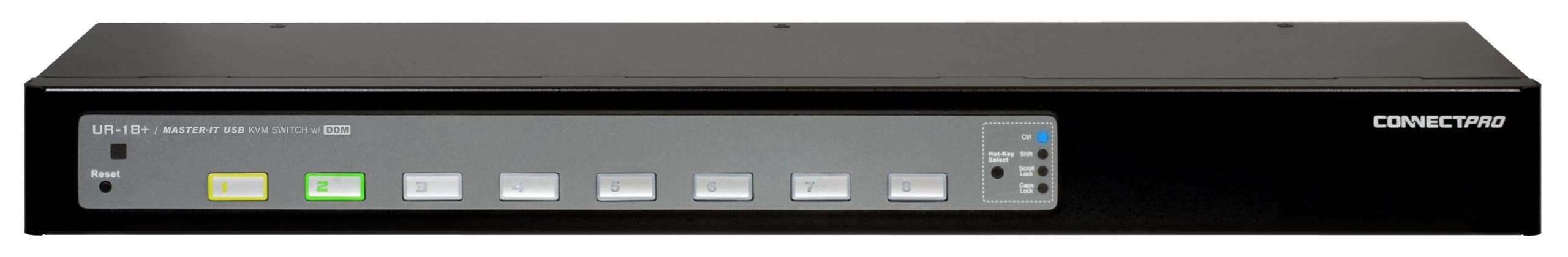 ConnectPro UR USB VGA KVM 8 puertos con DDM y multi-hotkey (kit, 6 ft) UR-18-PLUS-KIT