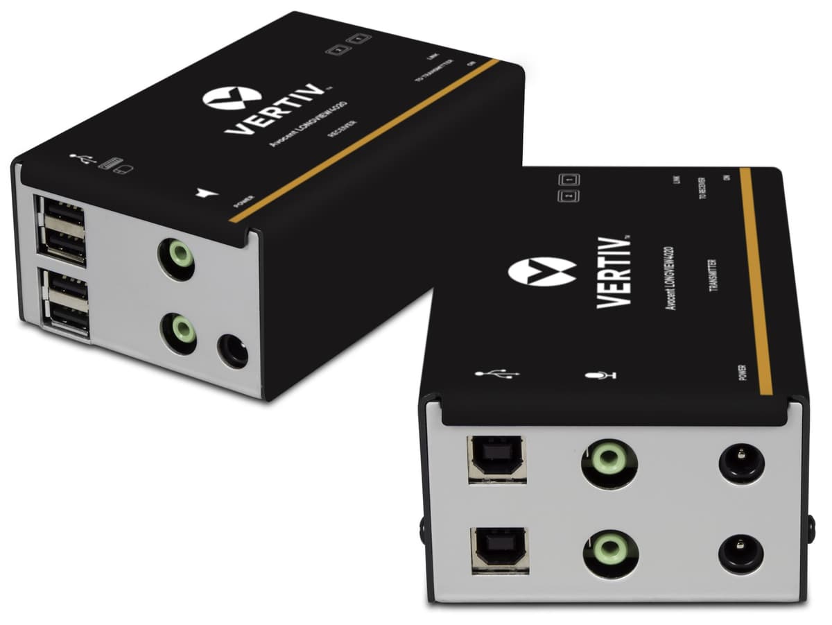 Vertiv Avocent LV4020P Kit extensor KVM HD (transmisor + receptor), VGA, dual monitor, hasta 50 m