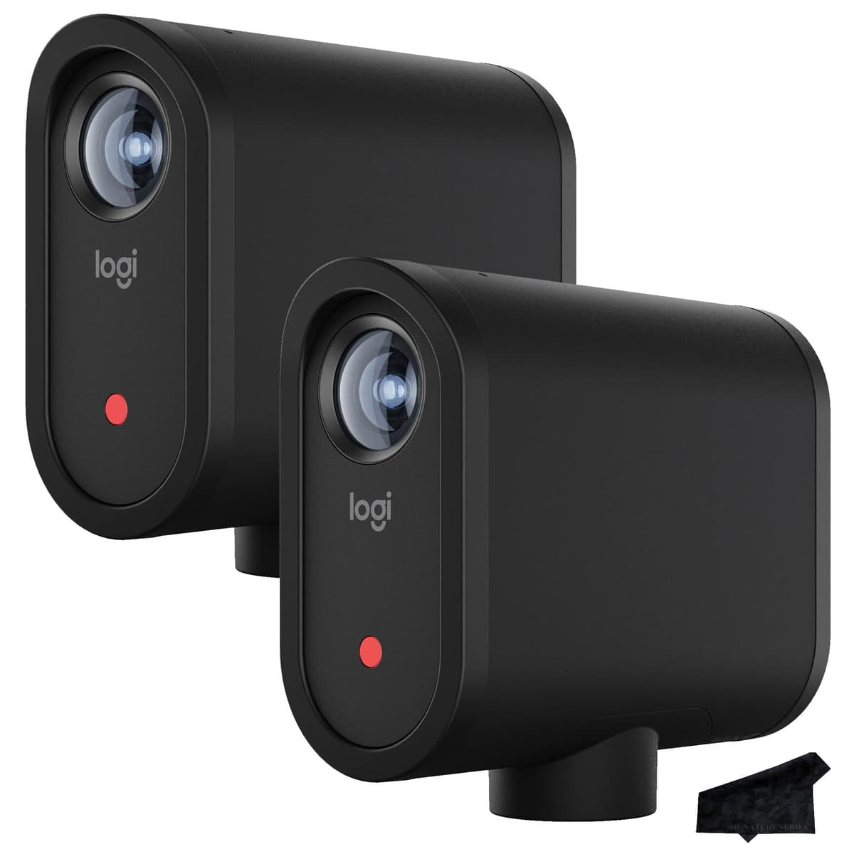 Certified Brands Logitech Mevo Start - Cámara inalámbrica de streaming 1080p con control por app y paño Signature Series Logitech 961-000498 Signature Kit