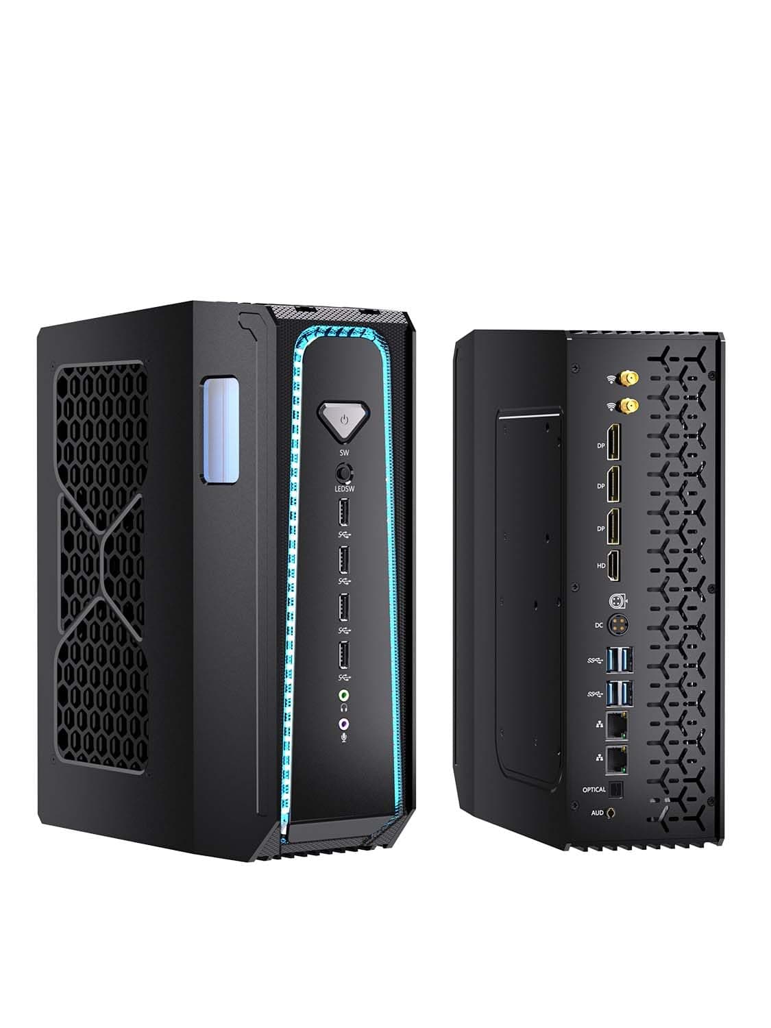 Thdeukoty MY8 Mini Gaming PC Core i9-14900F, 64GB DDR5, 2TB SSD, RTX 5070, refrigeración líquida SL800
