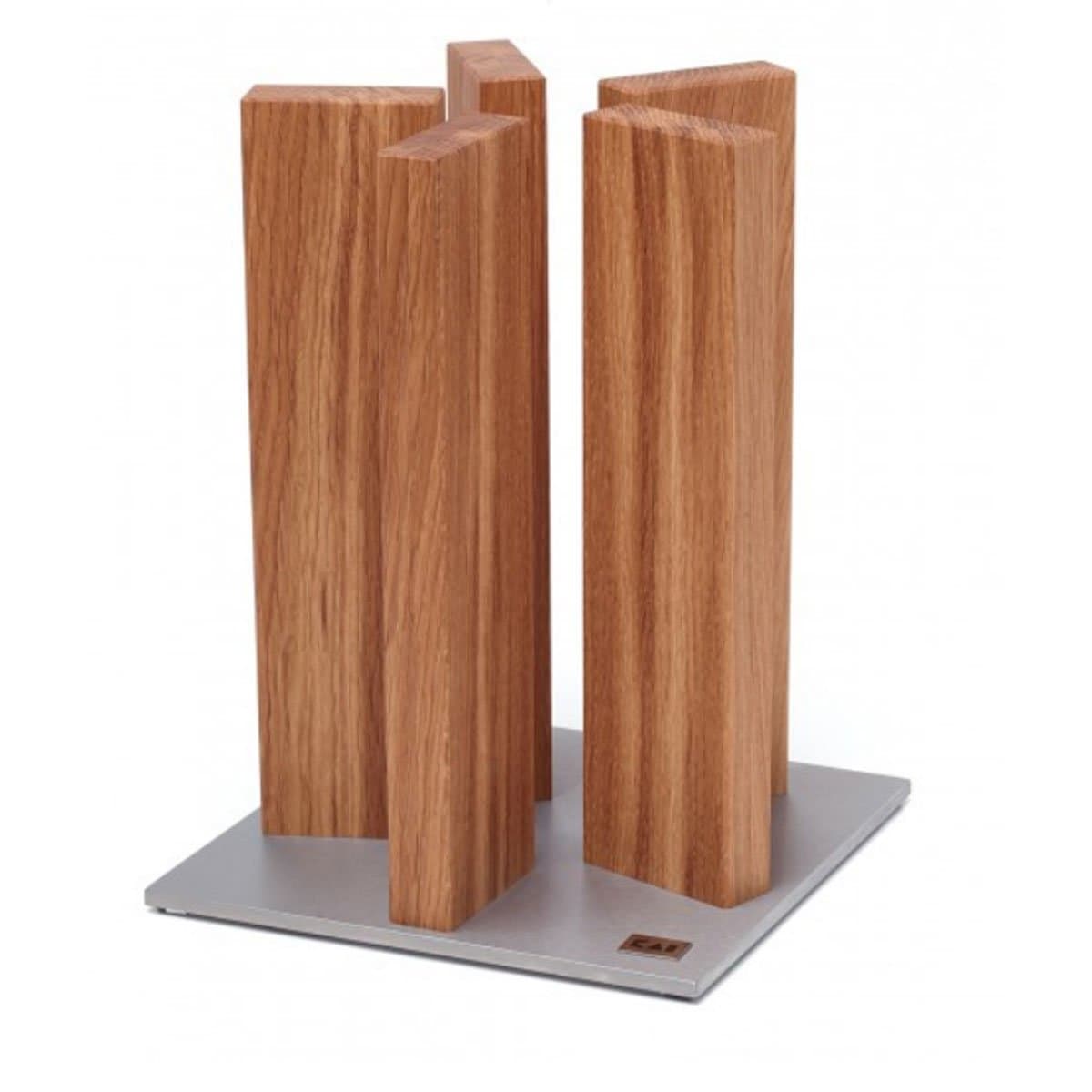 Kini Kai Europe Kai Stonehenge Bloque Magnético para Cuchillos Oak STH-3, L 21cm, B 21cm, H 28cm, Acero inoxidable