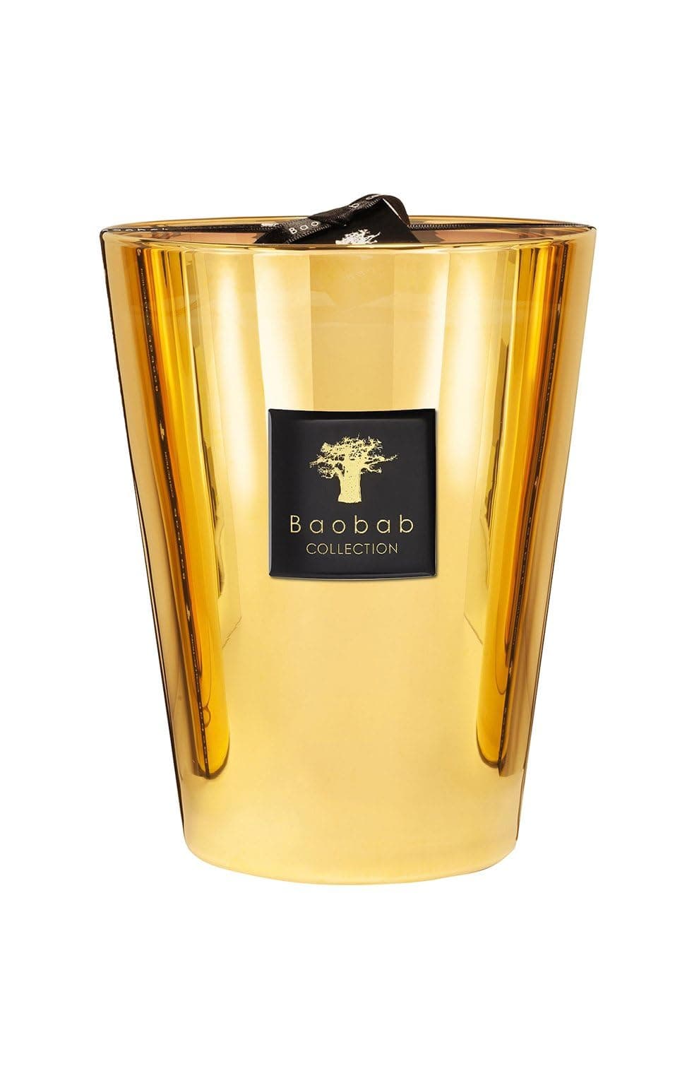 Baobab Les Exclusives Aurum Max vela perfumada 24 cm, vidrio dorado MAX24AU