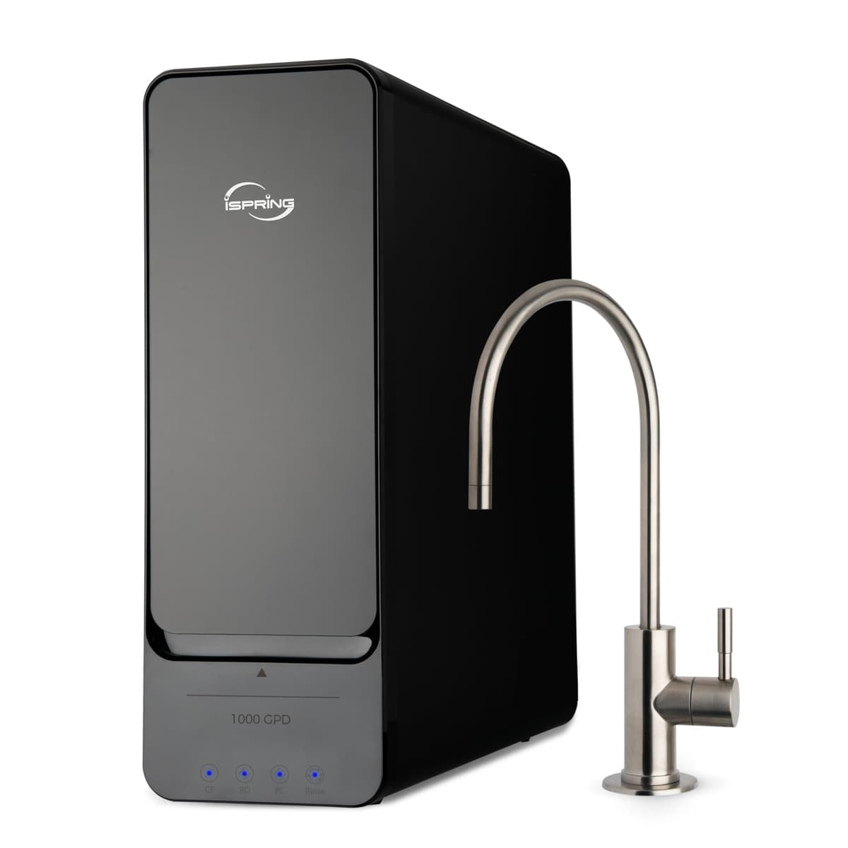 iSpring RO1000-BN Sistema de ósmosis inversa sin tanque 1000 GPD, flujo rápido
