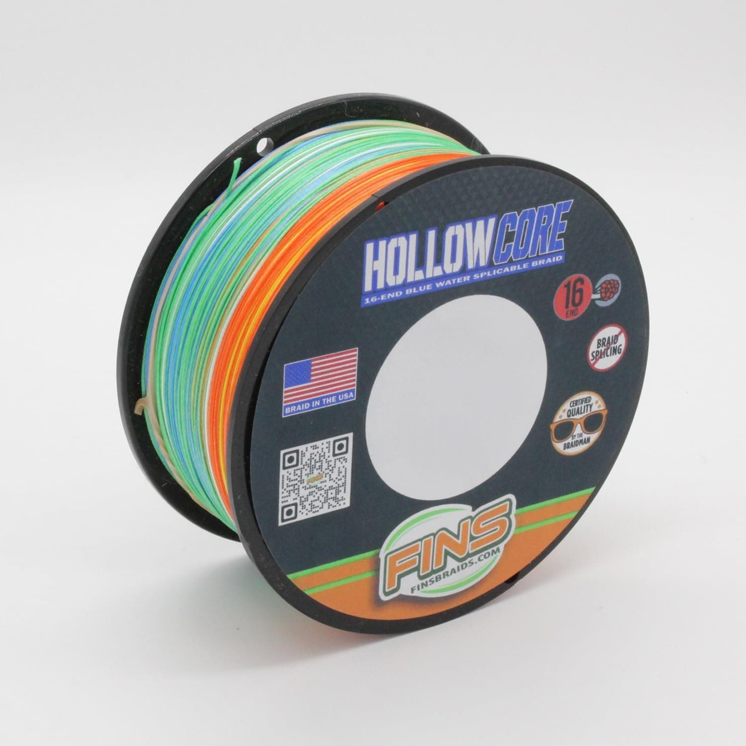 FINS Hollow Core Trenzado 16-strand - 60 lb - 4800 yds - Metered FNS7PRT-4000G