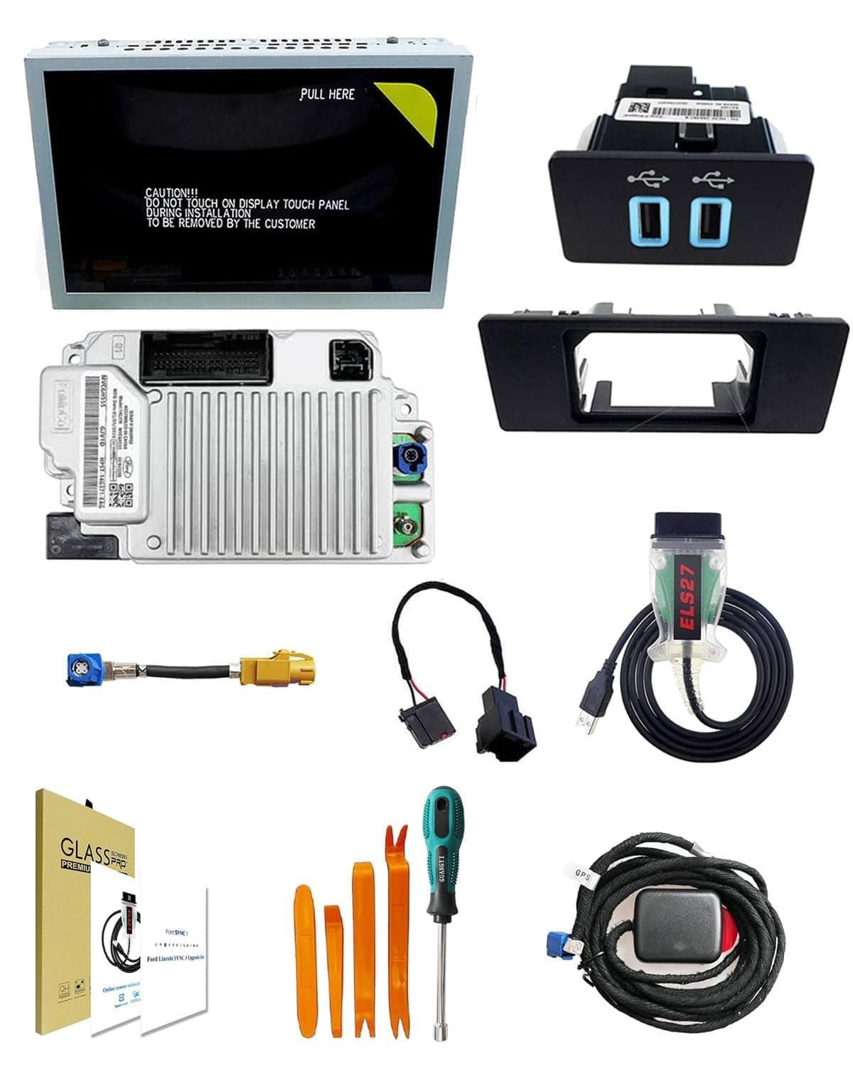 TDAOCTN SYNC 2 a SYNC 3 Kit de actualización para Ford con pantalla táctil 8" y módulo APIM SYNC 2 to SYNC 3 Upgrade Kit