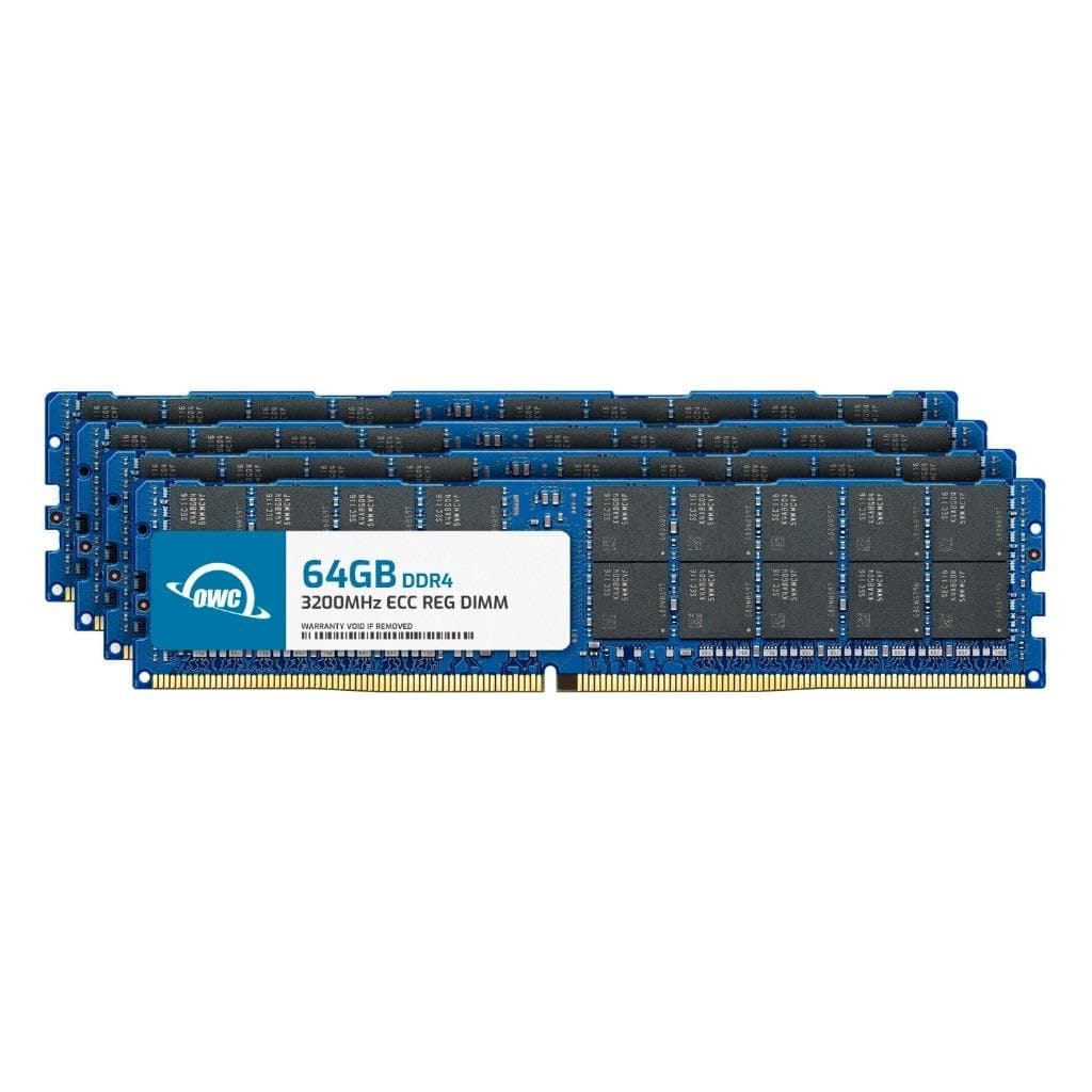 OWC 256GB (4x64GB) DDR4 3200MHz PC4-25600 CL22 2Rx4 ECC Registered RDIMM 1.2V 288-pin - Server OWC3R2D42R4256S