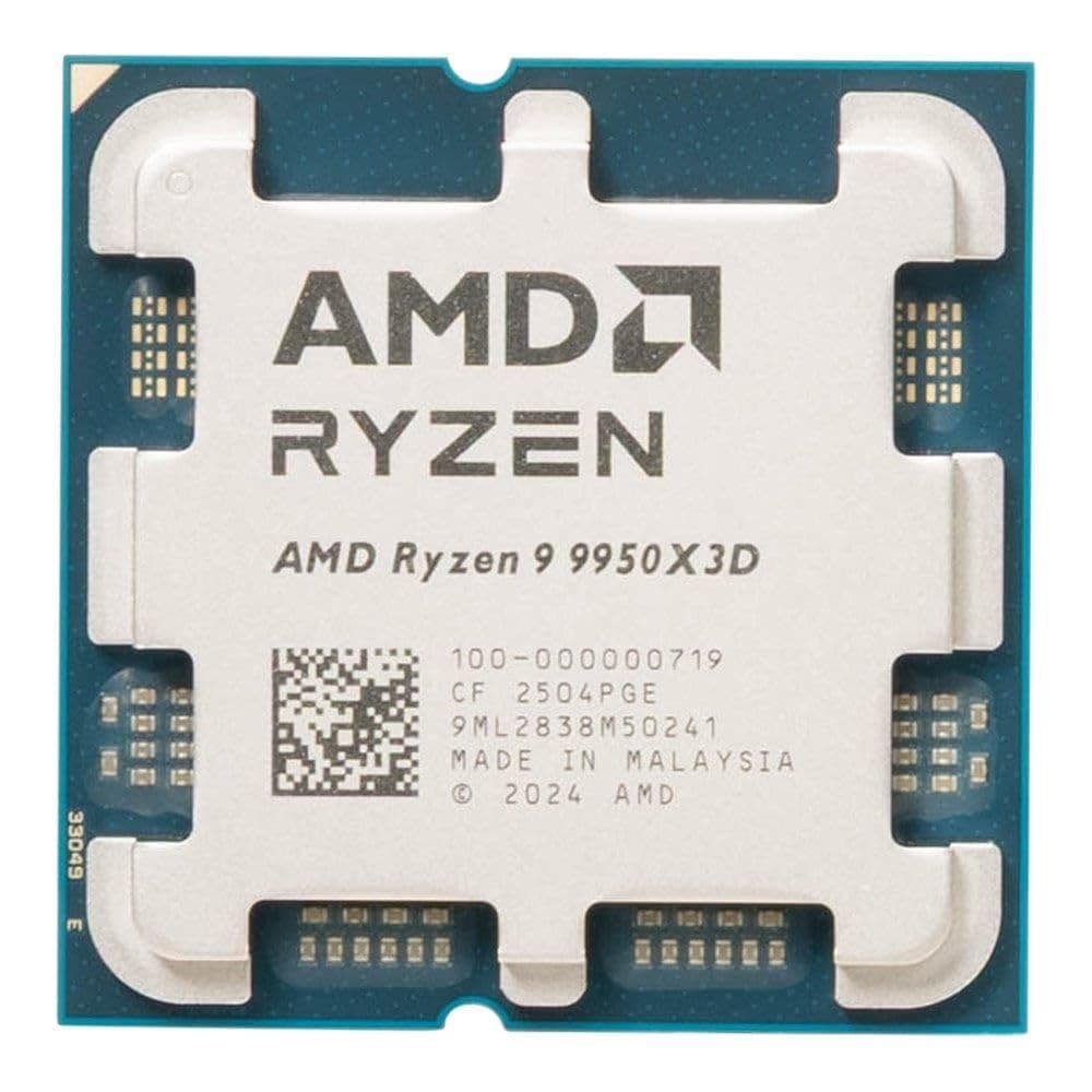 Empowered PC Procesador de Escritorio AMD 9 9950X3D: 16 núcleos, 32 hilos, 128 MB de caché L3, 5.7 GHz Boost, arquitectura Zen 5, 2.ª generación 3D V-Cache, compatible con socket AM5; CPU para juegos y creación. (Versión OEM Tray)