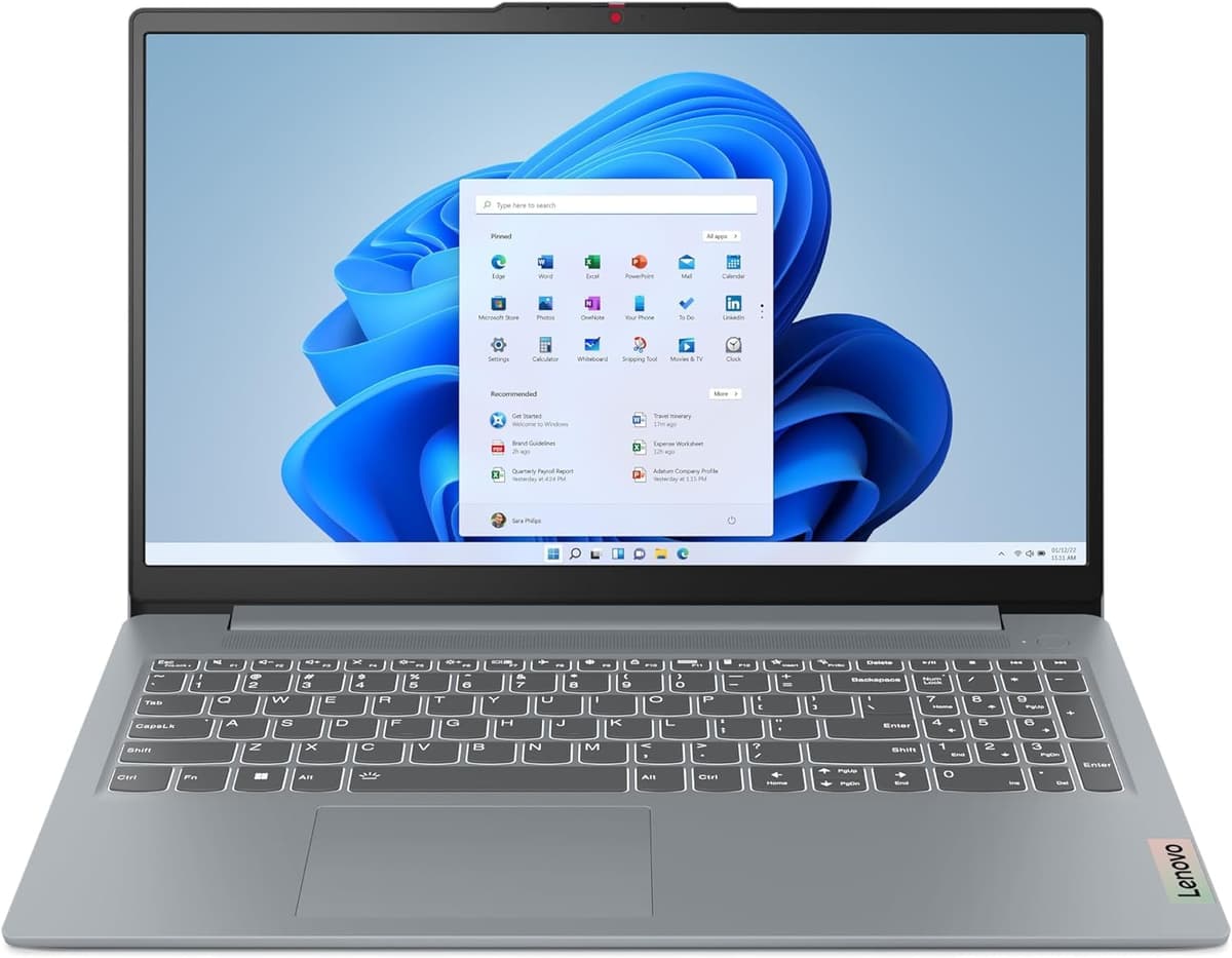 Lenovo IdeaPad Slim 3 15.6" (2025) Ryzen 7 5825U, 16GB, 2TB SSD, Windows 10 Pro, pantalla táctil FHD 15ABR8