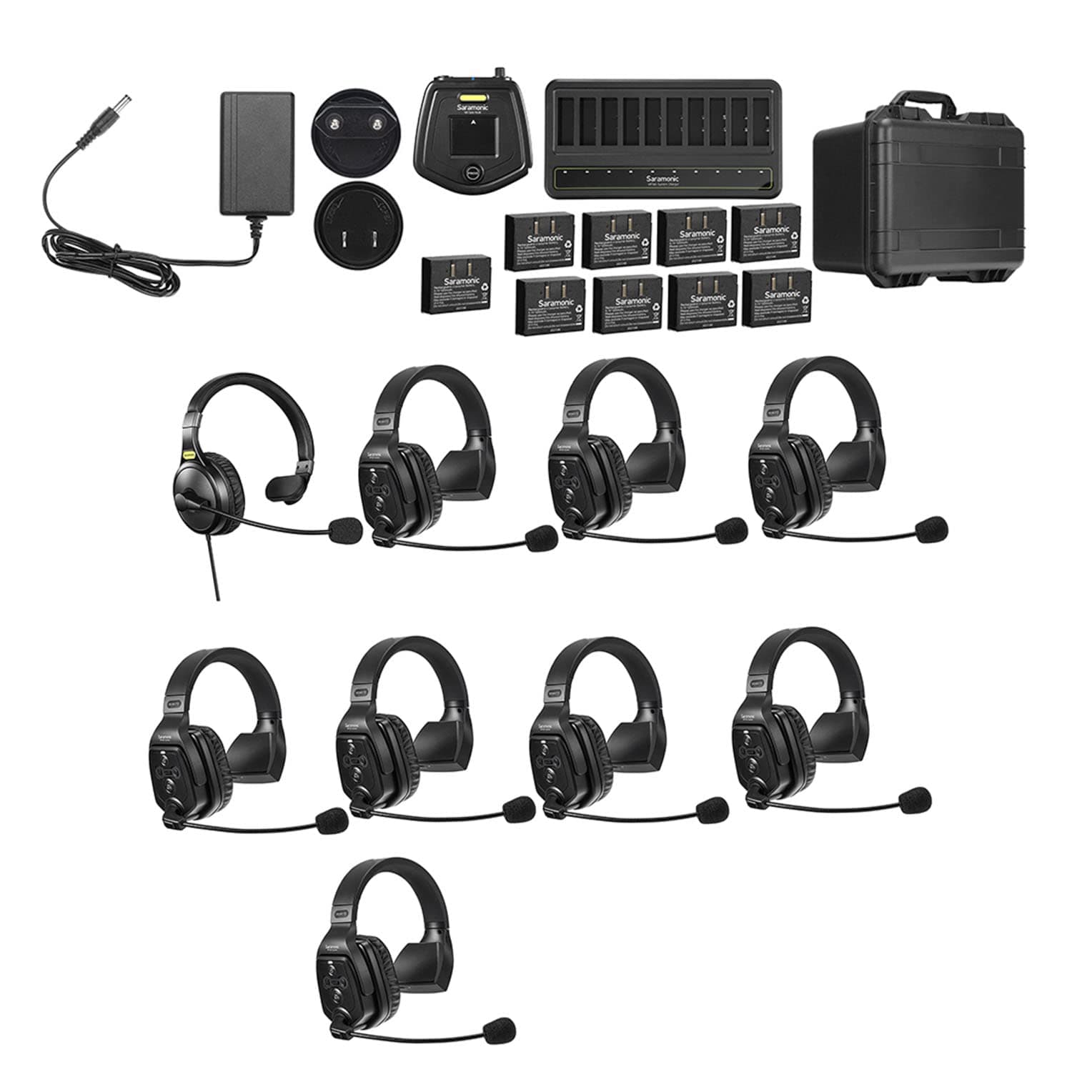 Saramonic WiTalk-WT8S Sistema de Intercomunicador Inalámbrico para 9 Personas WITALK-WT9S