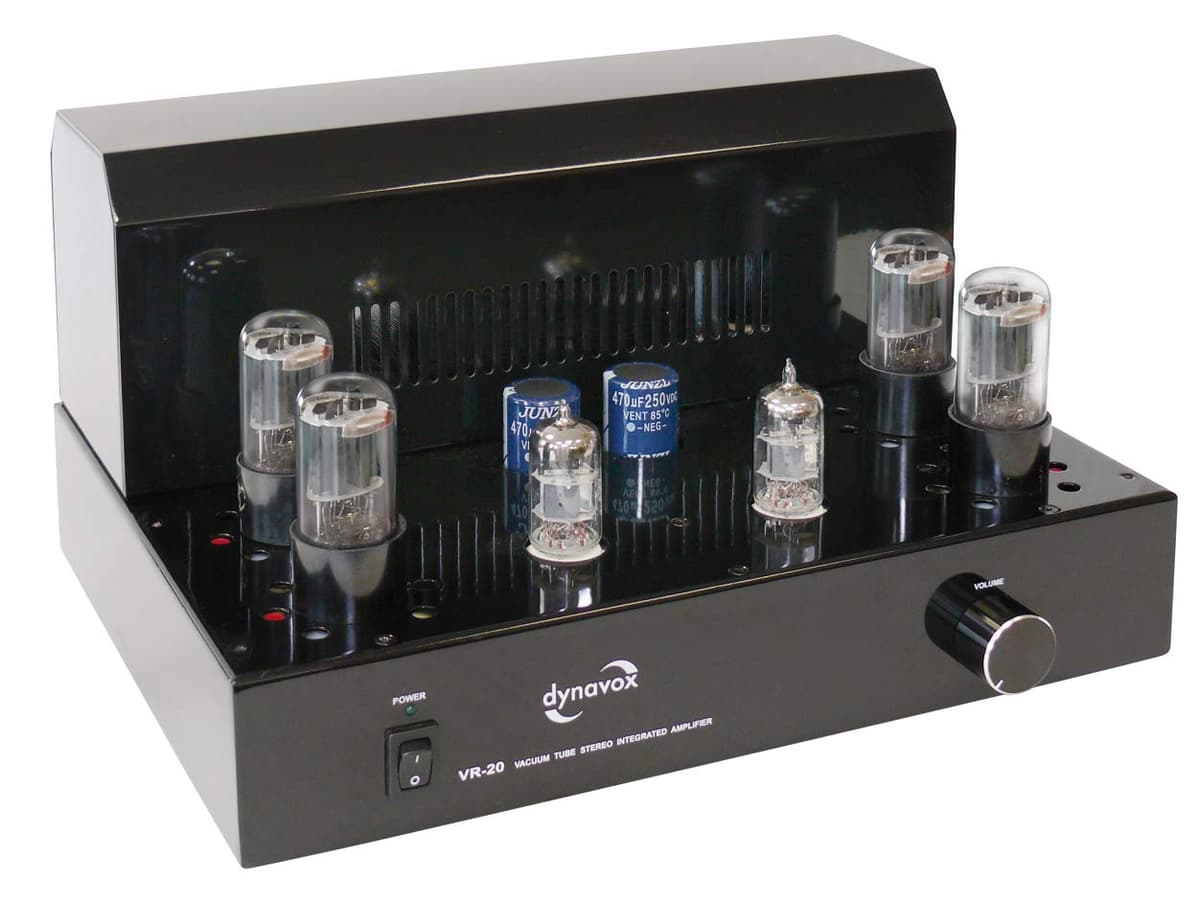 Dynavox VR-20 Amplificador de Válvulas, Amplificador de Sonido Caliente, Parrilla Removible, Negro 4250019107313