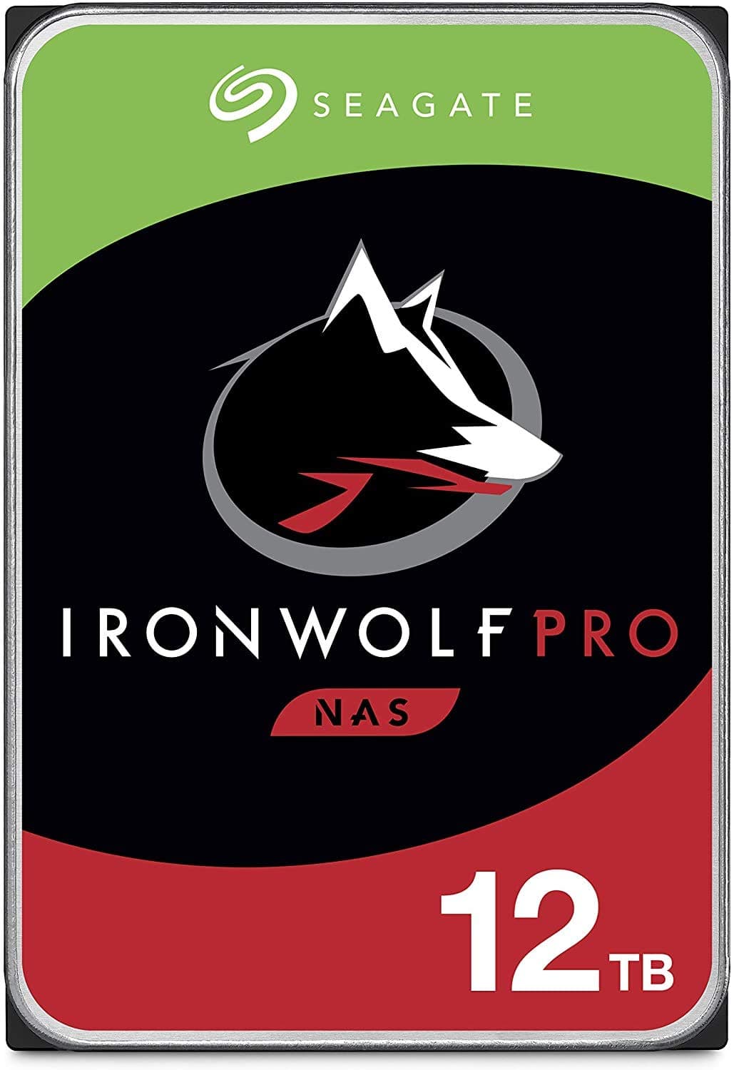 Seagate IronWolf Pro 12TB Disco Duro Interno NAS HDD - 3.5 pulgadas SATA 6 Gb/s 7200 RPM 256 MB Caché para RAID Almacenamiento en Red Servicio de Recuperación de Datos - Empaque Frustración Reducida (ST12000NEZ008) ST12000NEZ008/NE0008