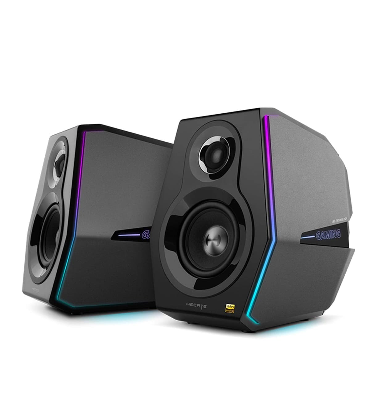 HECATE G5000 Parlantes Gaming Bluetooth para Computadora, Audio Hi-Res Inalámbrico de Escritorio, 88W RMS con Alimentación, Entradas Bluetooth/AUX 3.5mm/USB/Óptica/Coaxial, para PC/PS4/PS5/Portátil/TV, Luz RGB