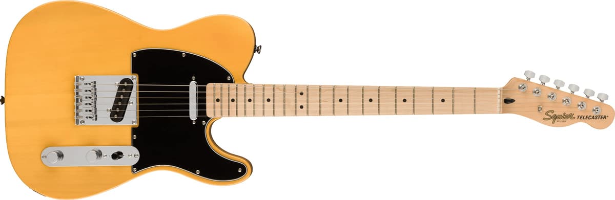 Fender Squier Affinity Series Telecaster Guitarra Eléctrica, con Garantía de 2 Años, Butterscotch Blonde, Diapason de Arce 0378203550