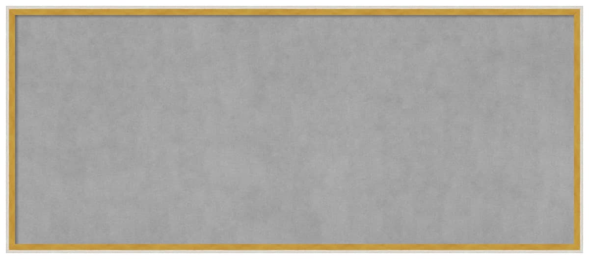 Amanti Art Magnetic Board 49 x 21 in Paige White Gold 28588291130