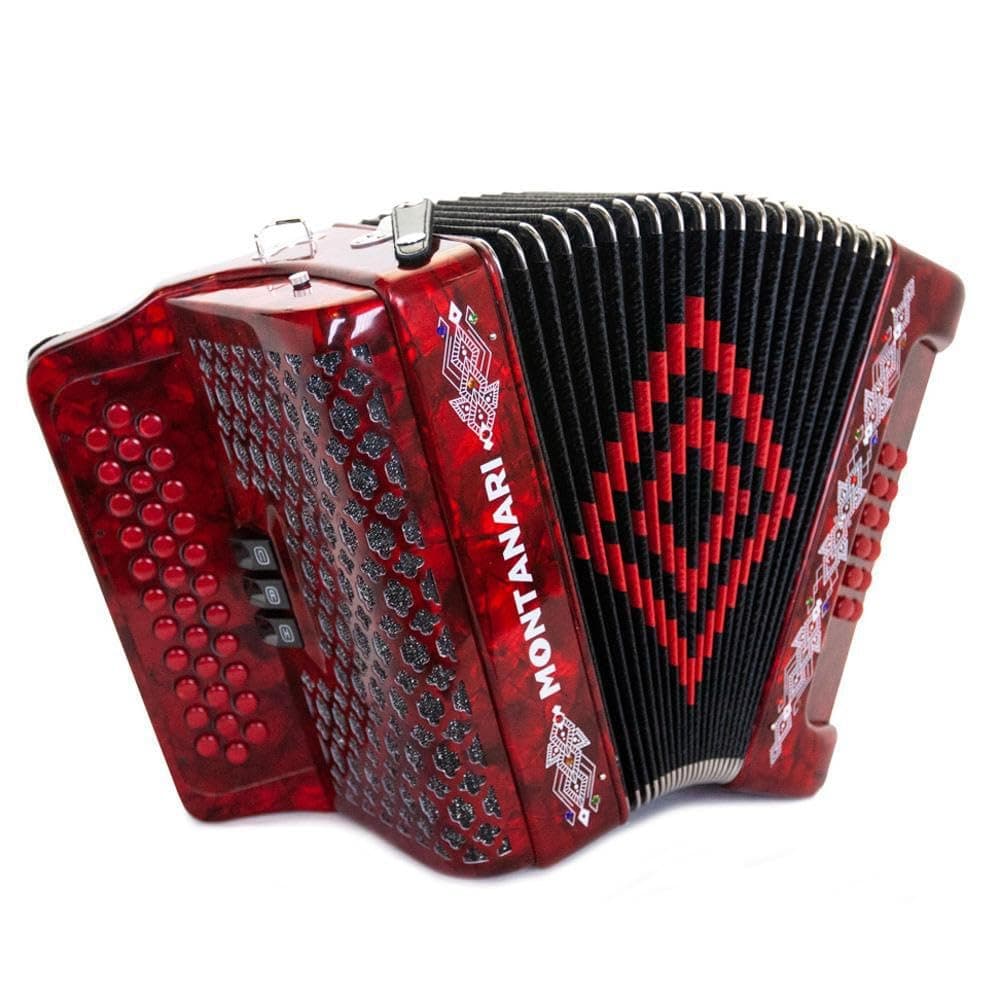 Montanari 3412 3S Acordeón EAD Rojo Acordeón MONT 3SW RED EAD