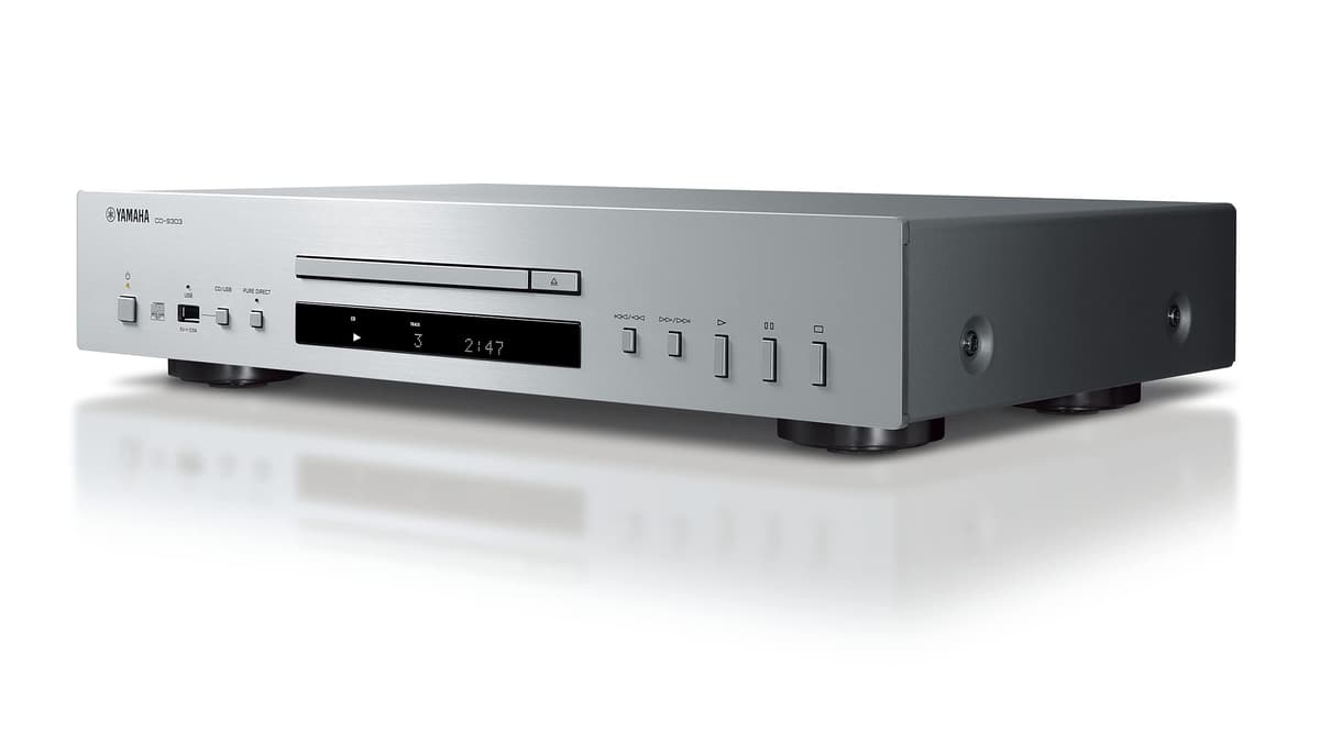 Yamaha CD-S303 Reproductor de CD con DAC 192 kHz/24-bit, Pure Direct y puerto USB - Plata CDS303SIB