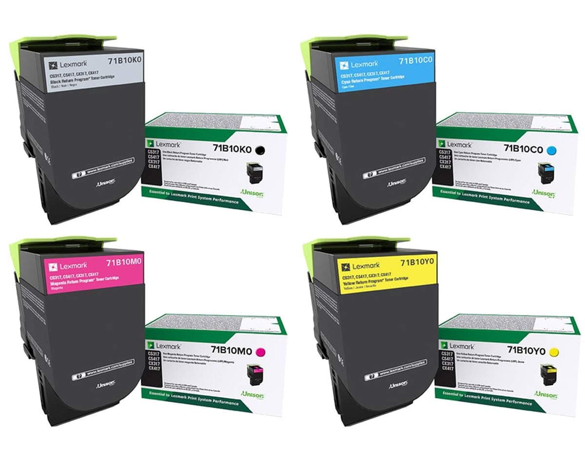 Lexmark 4-Color Toner Cartridge Set para CS317/CS417/CS517/CX317/CX417/CX517 71B10C0